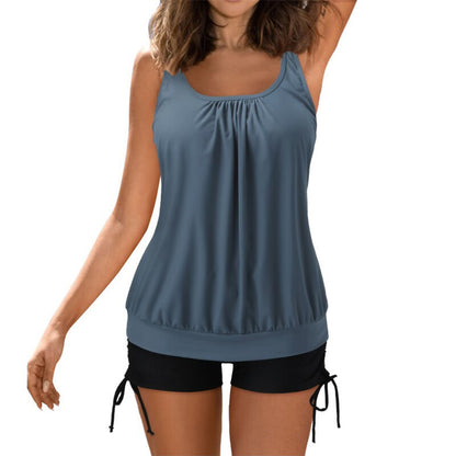 Swimsuit with Underwire Bra Support Tankini Swimsuits For Women 2 Piece Bathing Suits Tops With Boyshorts Loose Fit Swimwear - Seldom Seen Styles