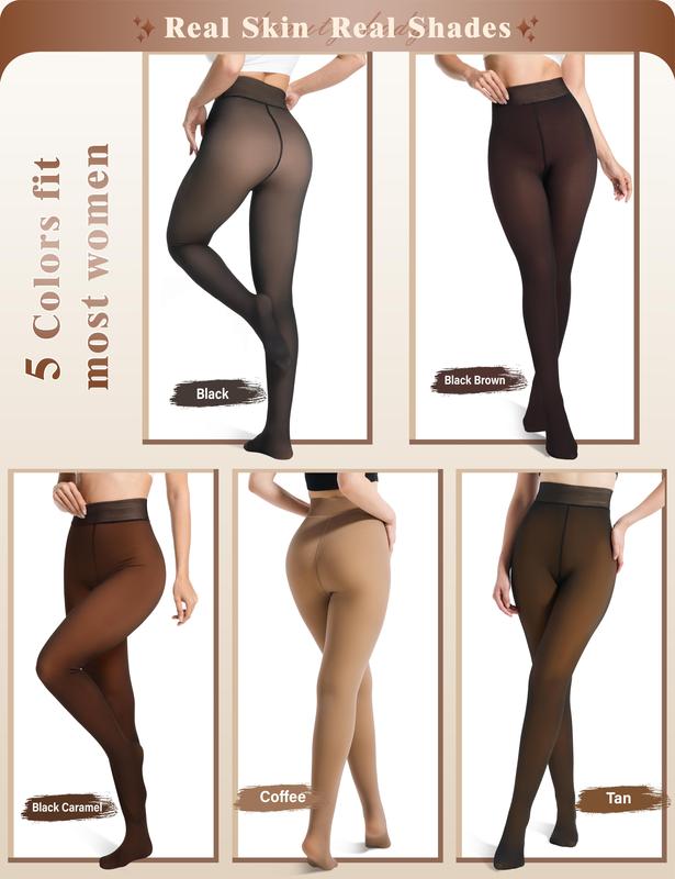THE ORIGINAL! Magic Fleece Lined Leggings High Waist Tummy Control Super Soft Winter Comfort Tights in Plus Size & Brown Fur for Casual Wear & Outdoor Activities - Seldom Seen Styles