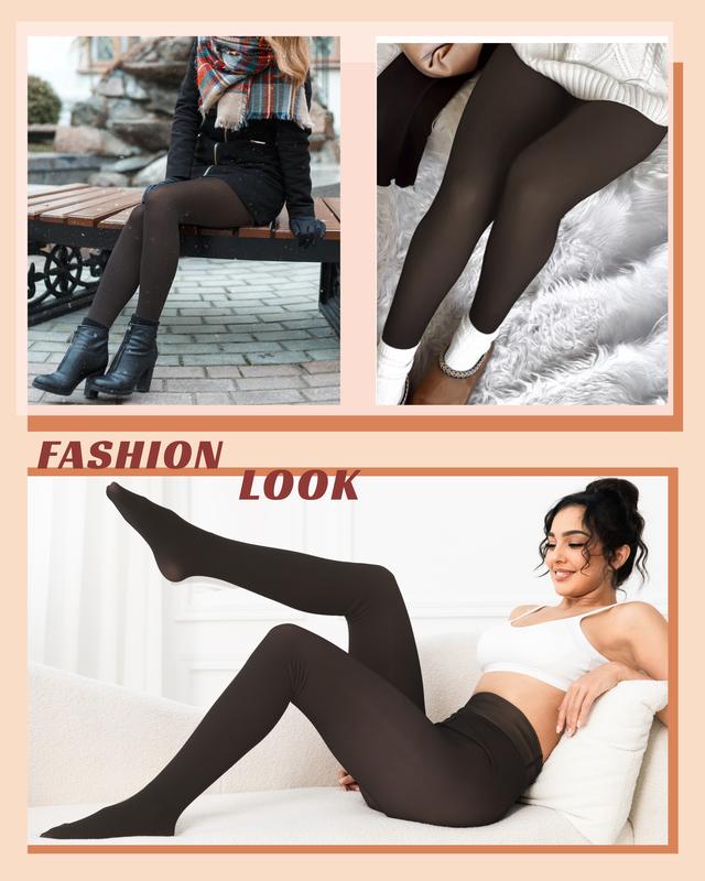 THE ORIGINAL! Magic Fleece Lined Leggings High Waist Tummy Control Super Soft Winter Comfort Tights in Plus Size & Brown Fur for Casual Wear & Outdoor Activities - Seldom Seen Styles