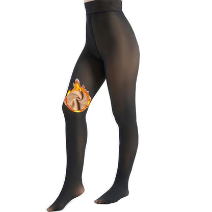 DAS ORIGINAL! Magic Fleece Lined Leggings High Waist Tummy Control Super Soft Winter Comfort Tights in Plus Size & Brown Fur für Freizeit & Outdoor-Aktivitäten