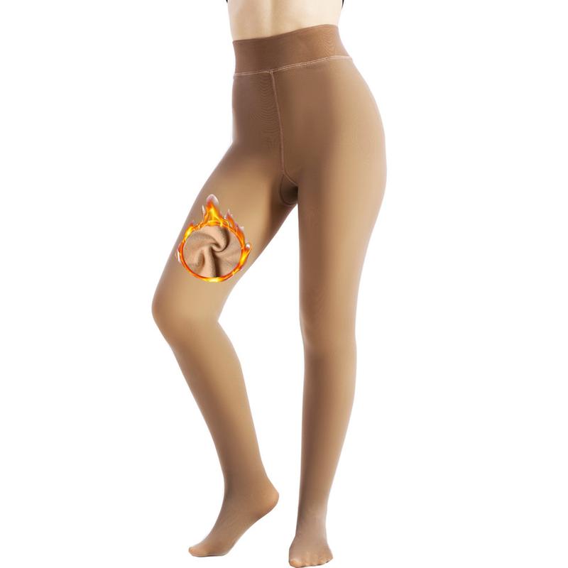 THE ORIGINAL! Magic Fleece Lined Leggings High Waist Tummy Control Super Soft Winter Comfort Tights in Plus Size & Brown Fur for Casual Wear & Outdoor Activities - Seldom Seen Styles
