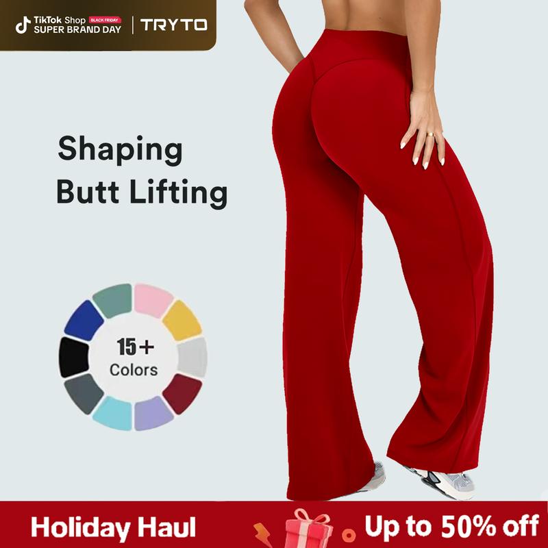 TRYTO SoftMotion Straight Leg Bottoms Fitness Sportswear Gymwear Casual Pants - Seldom Seen Styles