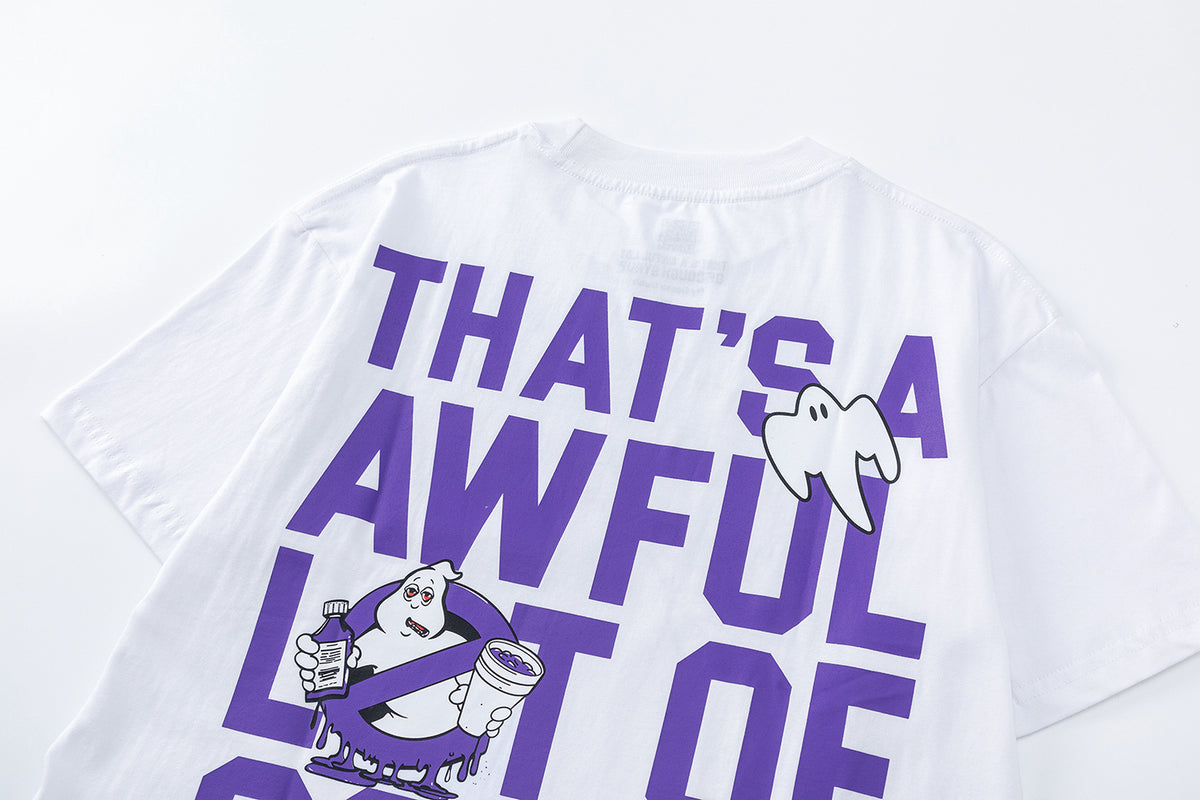 That's A Awful Lot Of Cough Syrup Rosary T-Shirt White - Seldom Seen Styles