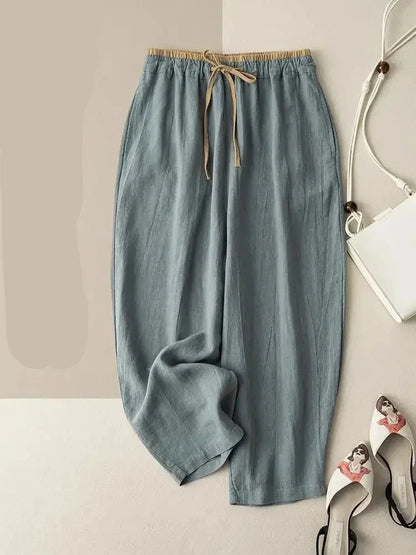 The Chambray Linen Tapered Pant