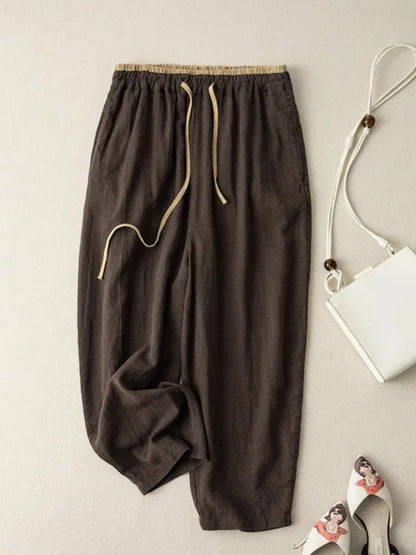 The Chambray Linen Tapered Pant
