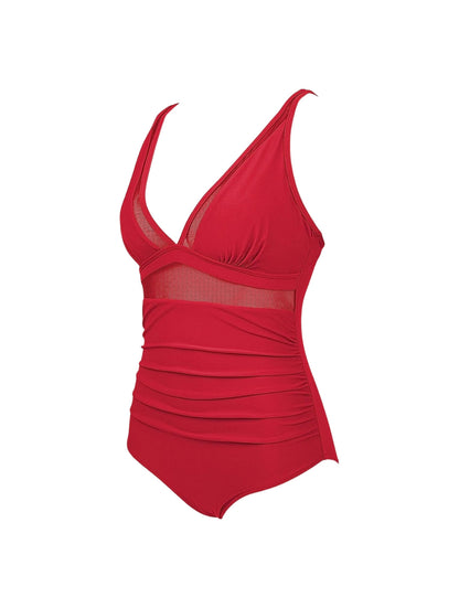 Le maillot de bain sculptant en V en maille