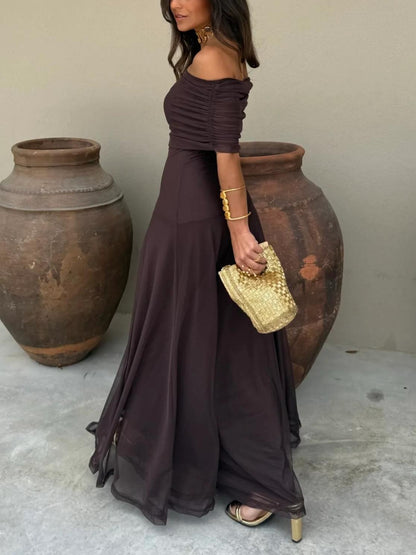 Calerisse | Women’s Off Shoulder Maxi Evening Dress