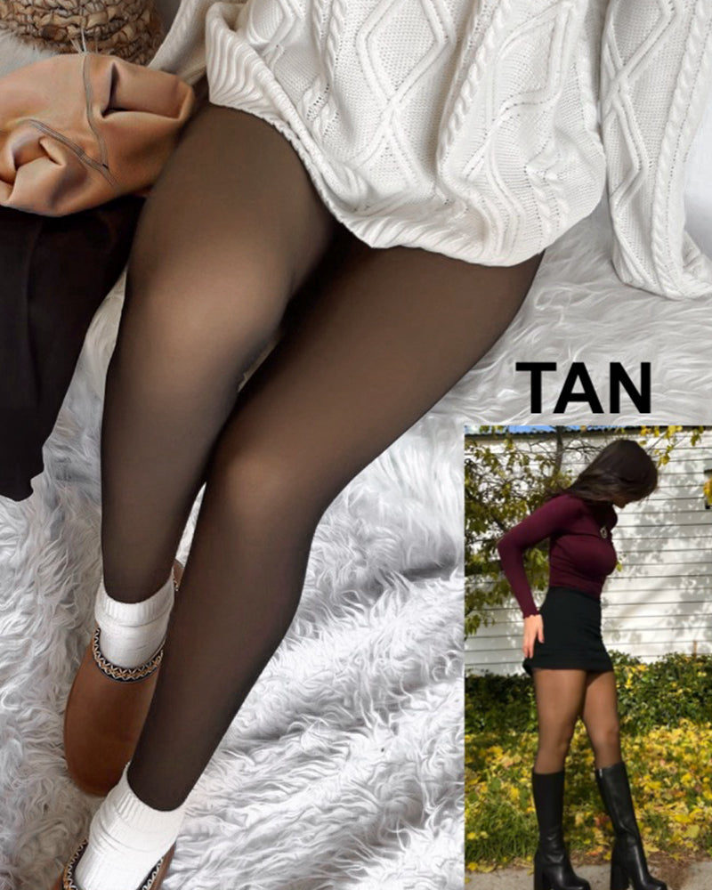 Translucent Fleece Lined Tights - Seldom Seen Styles
