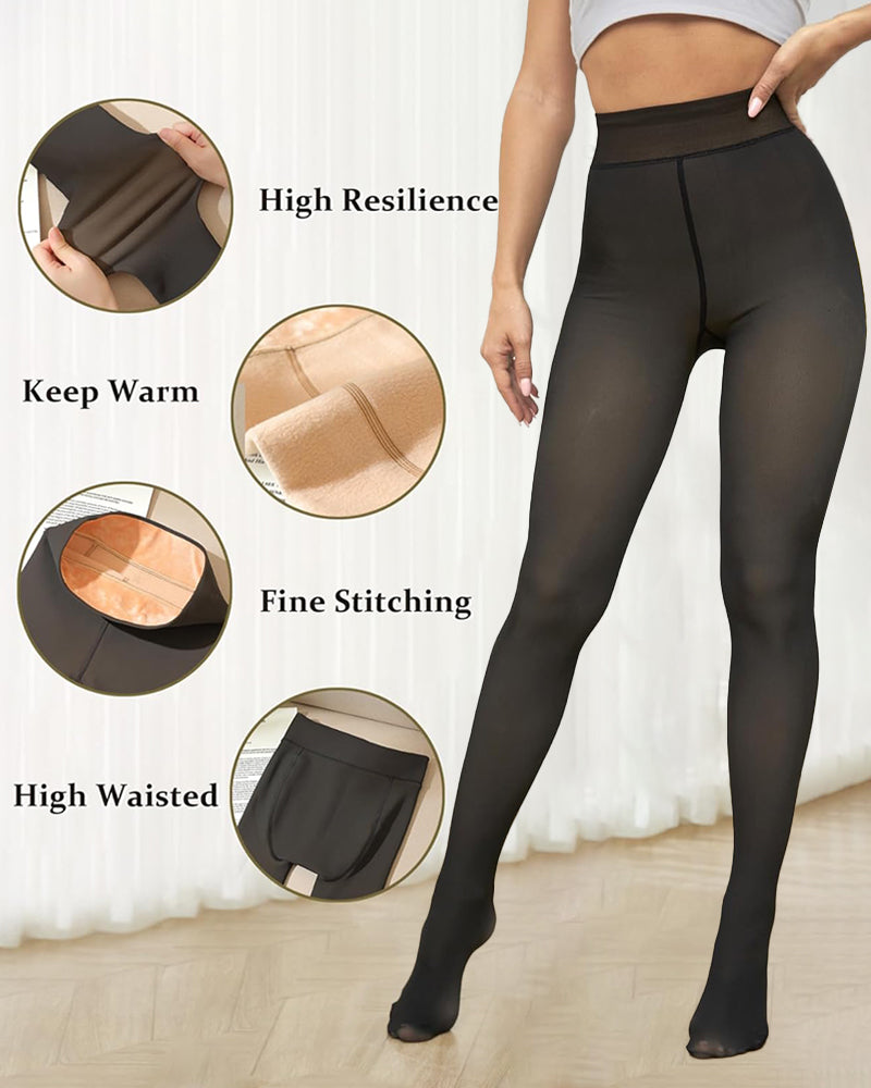 Translucent Fleece Lined Tights - Seldom Seen Styles