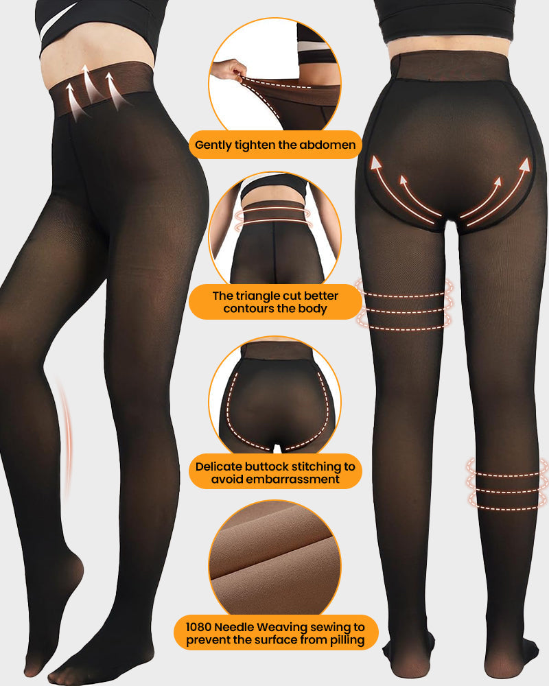 Translucent Fleece Lined Tights - Seldom Seen Styles