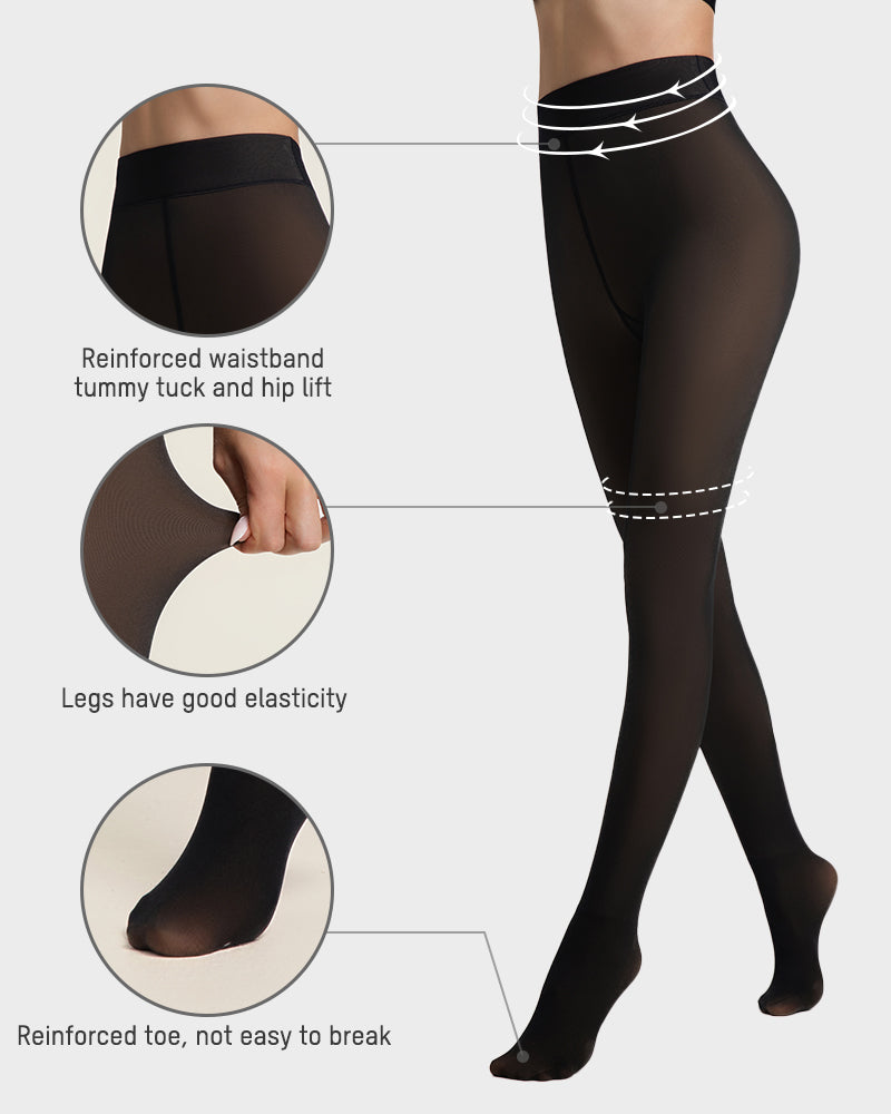 Translucent Fleece Lined Tights - Seldom Seen Styles