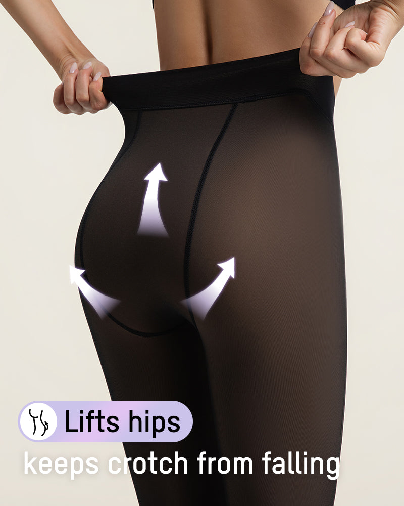 Translucent Fleece Lined Tights - Seldom Seen Styles