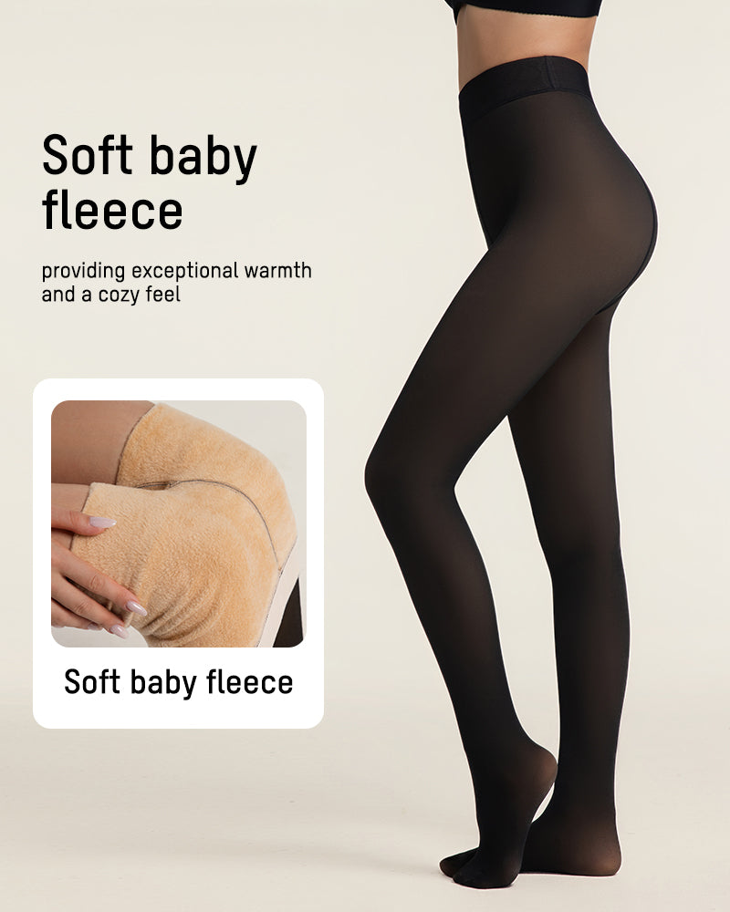 Translucent Fleece Lined Tights - Seldom Seen Styles
