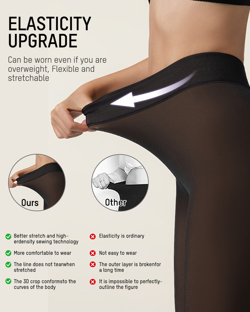 Translucent Fleece Lined Tights - Seldom Seen Styles