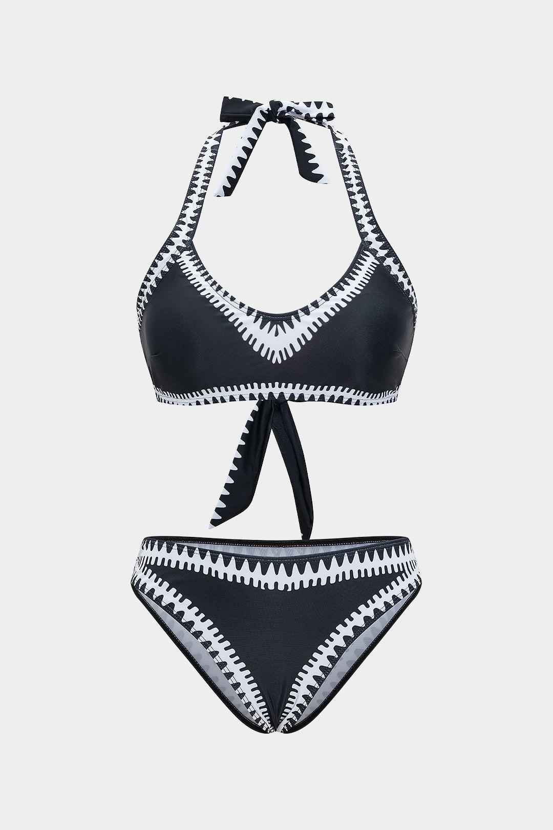 Tribal Desenli Halter Bikini Takımı - Seldom Seen Styles