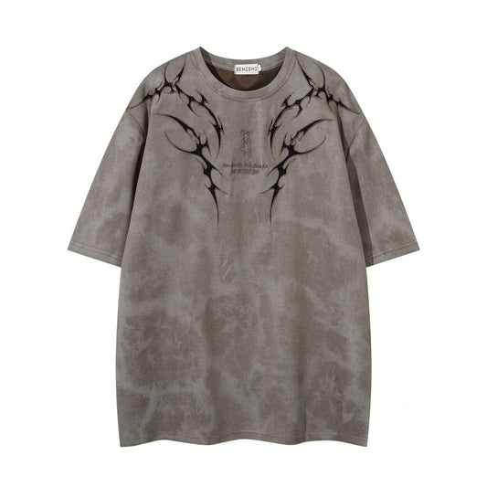 Tribal Thorn Graphic Casual T-Shirt - Seldom Seen Styles