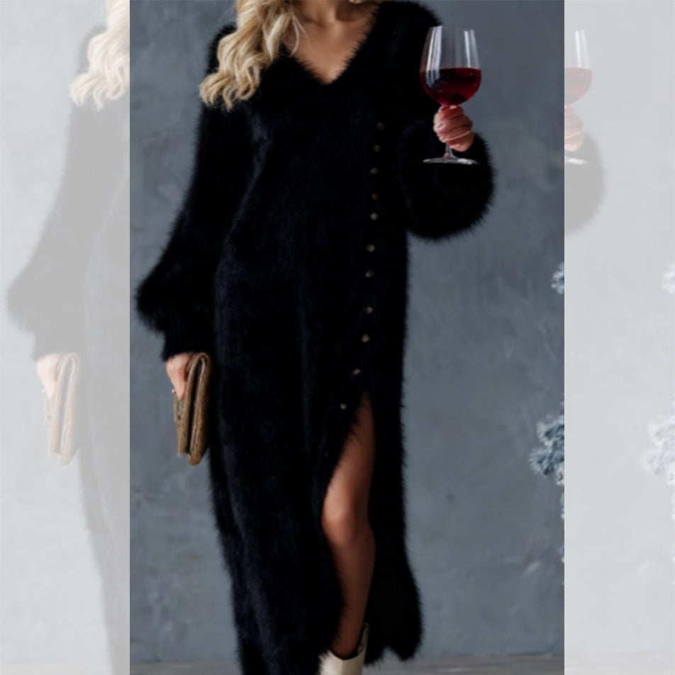 Ultiem Zachte Pluche Sweaterjurk Warm, sexy & meteen in je mandje! - Seldom Seen Styles