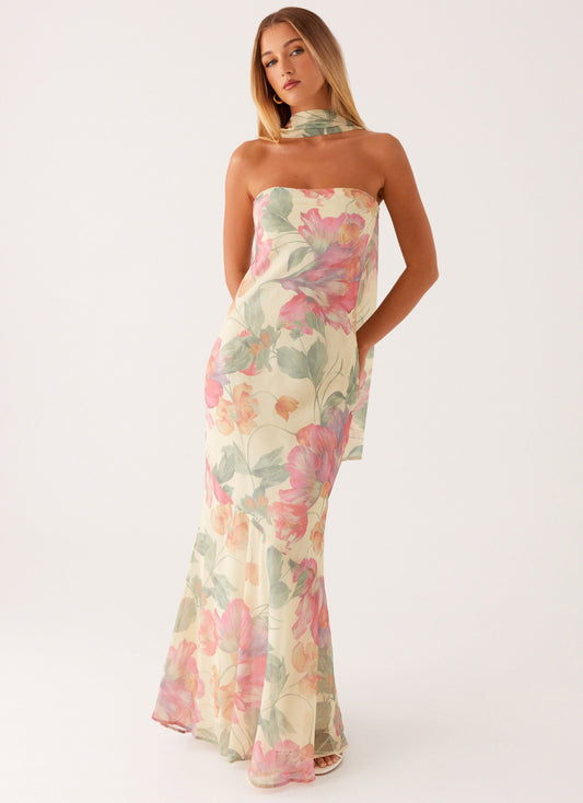 Under The Pagoda Maxi Dress - Yellow Peony - Seldom Seen Styles
