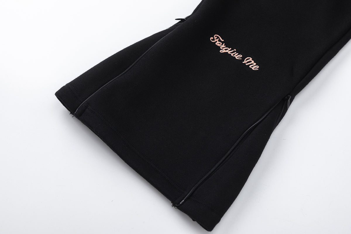 Unisex Hooded Sweatshirt and Jogger Pants Set, Black Graphic Loungewear - Seldom Seen Styles