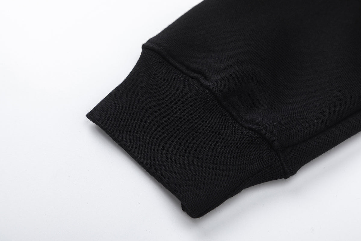 Unisex Hooded Sweatshirt and Jogger Pants Set, Black Graphic Loungewear - Seldom Seen Styles