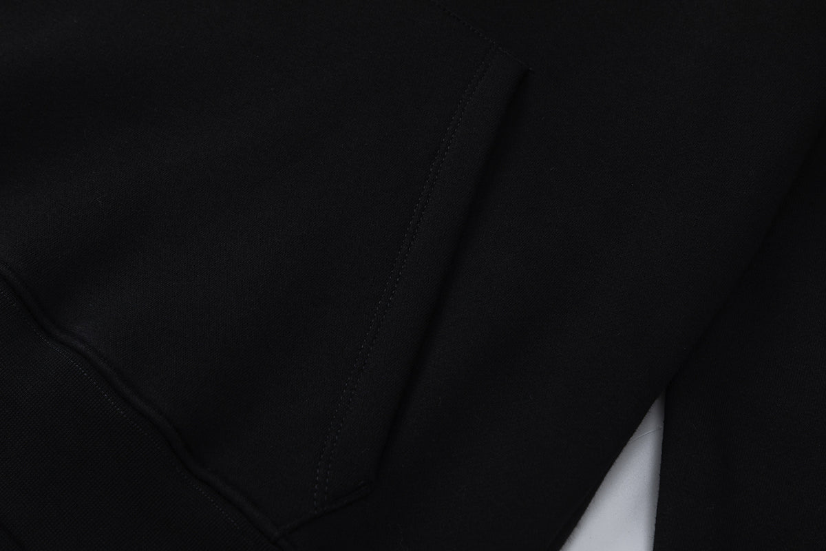 Unisex Hooded Sweatshirt and Jogger Pants Set, Black Graphic Loungewear - Seldom Seen Styles