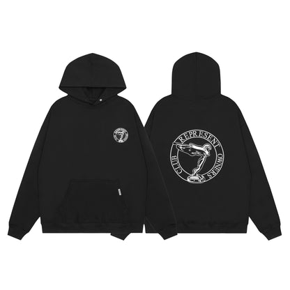 Unisex Oversized Graphic Hoodie Casual Streetwear Sweatshirt Letter Print Pullover Hooded Jumper for Men and Women