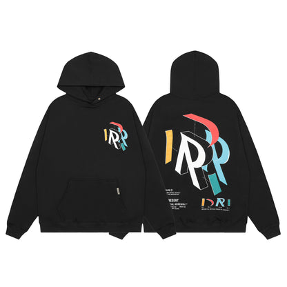 Unisex Oversized Graphic Hoodie Casual Streetwear Sweatshirt Letter Print Pullover Hooded Jumper for Men and Women