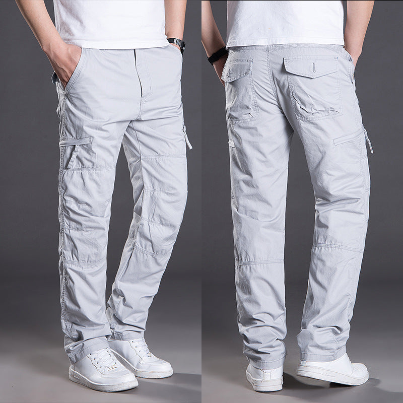 Unisex Plus Size Cargo Pants Straight Leg Multi-Pocket Outdoor Loose Casual Trousers Spring Summer Streetwear Outfit - Seldom Seen Styles