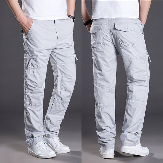 Unisex Plus Size Cargo Pants Straight Leg Multi-Pocket Outdoor Loose Casual Trousers Spring Summer Streetwear Outfit - Seldom Seen Styles
