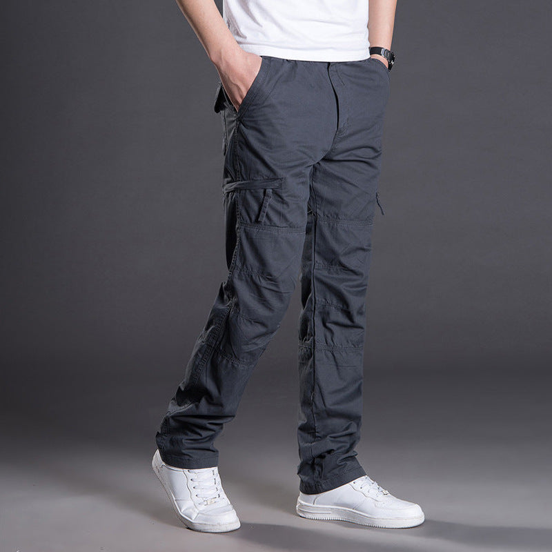 Unisex Plus Size Cargo Pants Straight Leg Multi-Pocket Outdoor Loose Casual Trousers Spring Summer Streetwear Outfit - Seldom Seen Styles