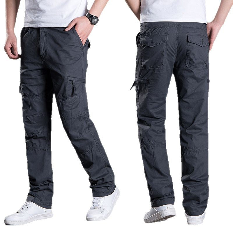 Unisex Plus Size Cargo Pants Straight Leg Multi-Pocket Outdoor Loose Casual Trousers Spring Summer Streetwear Outfit - Seldom Seen Styles