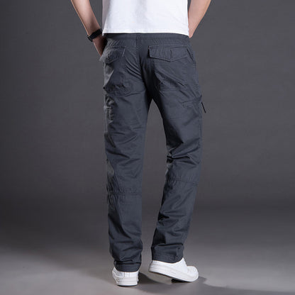Unisex Plus Size Cargo Pants Straight Leg Multi-Pocket Outdoor Loose Casual Trousers Spring Summer Streetwear Outfit