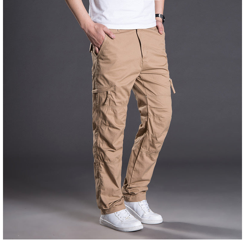 Unisex Plus Size Cargo Pants Straight Leg Multi-Pocket Outdoor Loose Casual Trousers Spring Summer Streetwear Outfit - Seldom Seen Styles