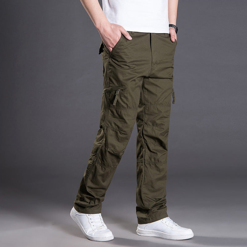 Unisex Plus Size Cargo Pants Straight Leg Multi-Pocket Outdoor Loose Casual Trousers Spring Summer Streetwear Outfit - Seldom Seen Styles