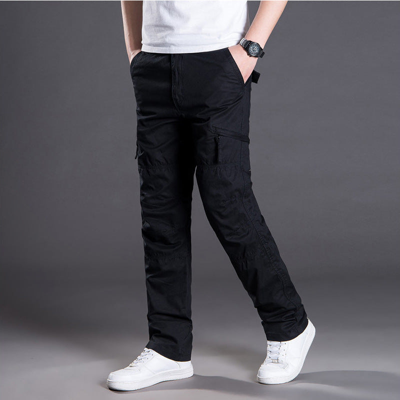 Unisex Plus Size Cargo Pants Straight Leg Multi-Pocket Outdoor Loose Casual Trousers Spring Summer Streetwear Outfit - Seldom Seen Styles