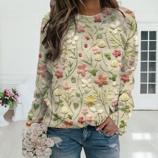 Yasmine | Floral Pattern Pullover for Women - Seldom Seen Styles