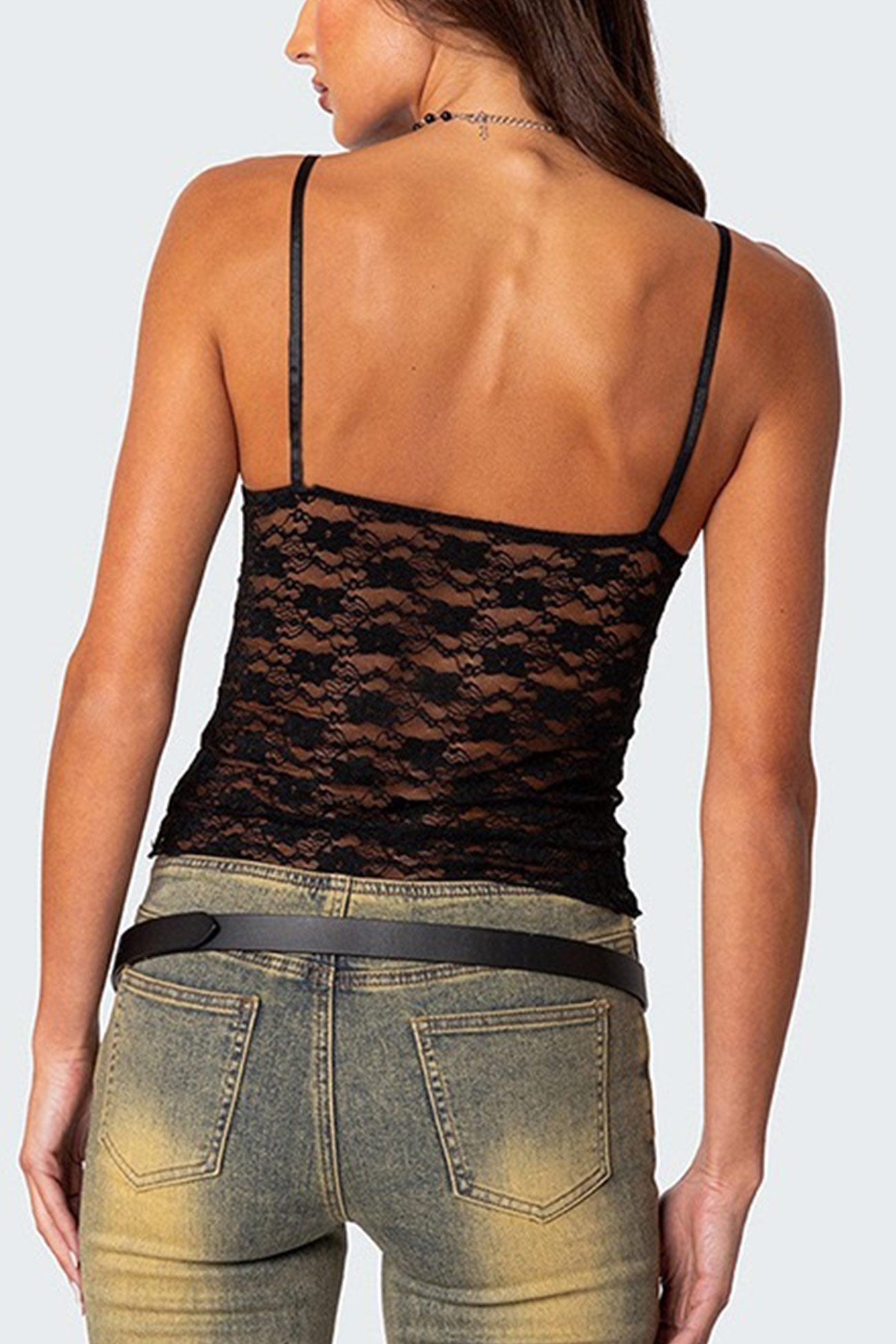 V Neck Lace Cami Top - Seldom Seen Styles