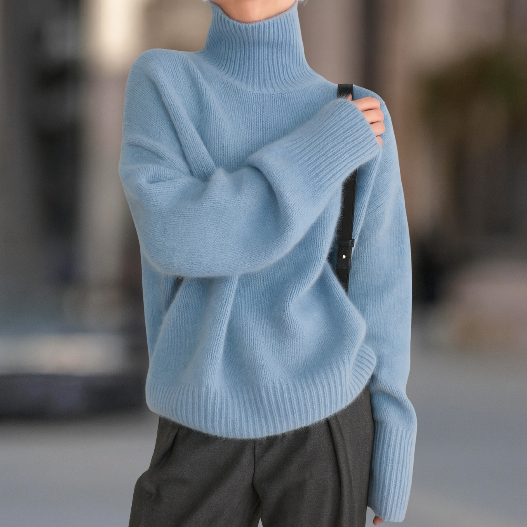 Vail Luxe Ultra Cozy Cashmere Blend Turtleneck Women's Sweater - Seldom Seen Styles