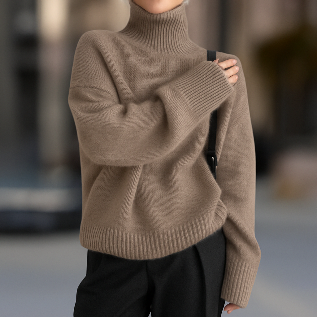 Vail Luxe Ultra Cozy Cashmere Blend Turtleneck Women's Sweater - Seldom Seen Styles