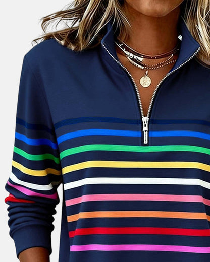 Wien | Regenbogen-Sweatshirt mit Reißverschluss