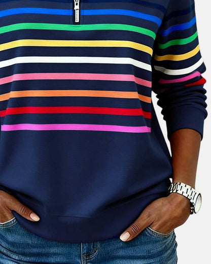 Wien | Regenbogen-Sweatshirt mit Reißverschluss