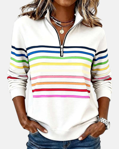 Wien | Regenbogen-Sweatshirt mit Reißverschluss