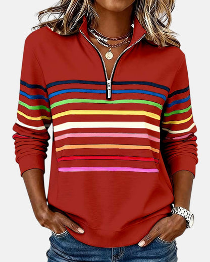 Wien | Regenbogen-Sweatshirt mit Reißverschluss