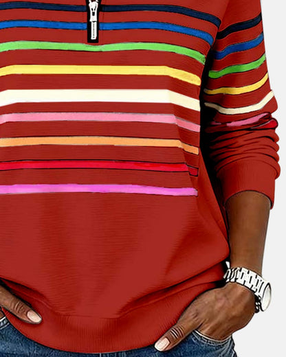 Wien | Regenbogen-Sweatshirt mit Reißverschluss