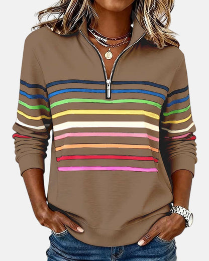 Wien | Regenbogen-Sweatshirt mit Reißverschluss