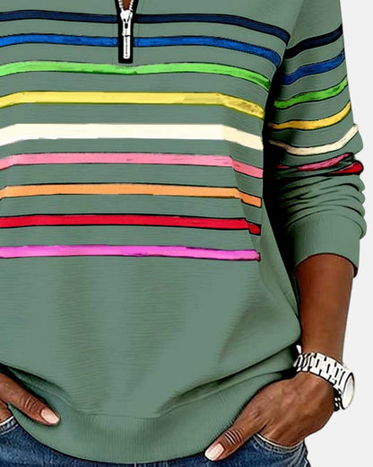 Wien | Regenbogen-Sweatshirt mit Reißverschluss