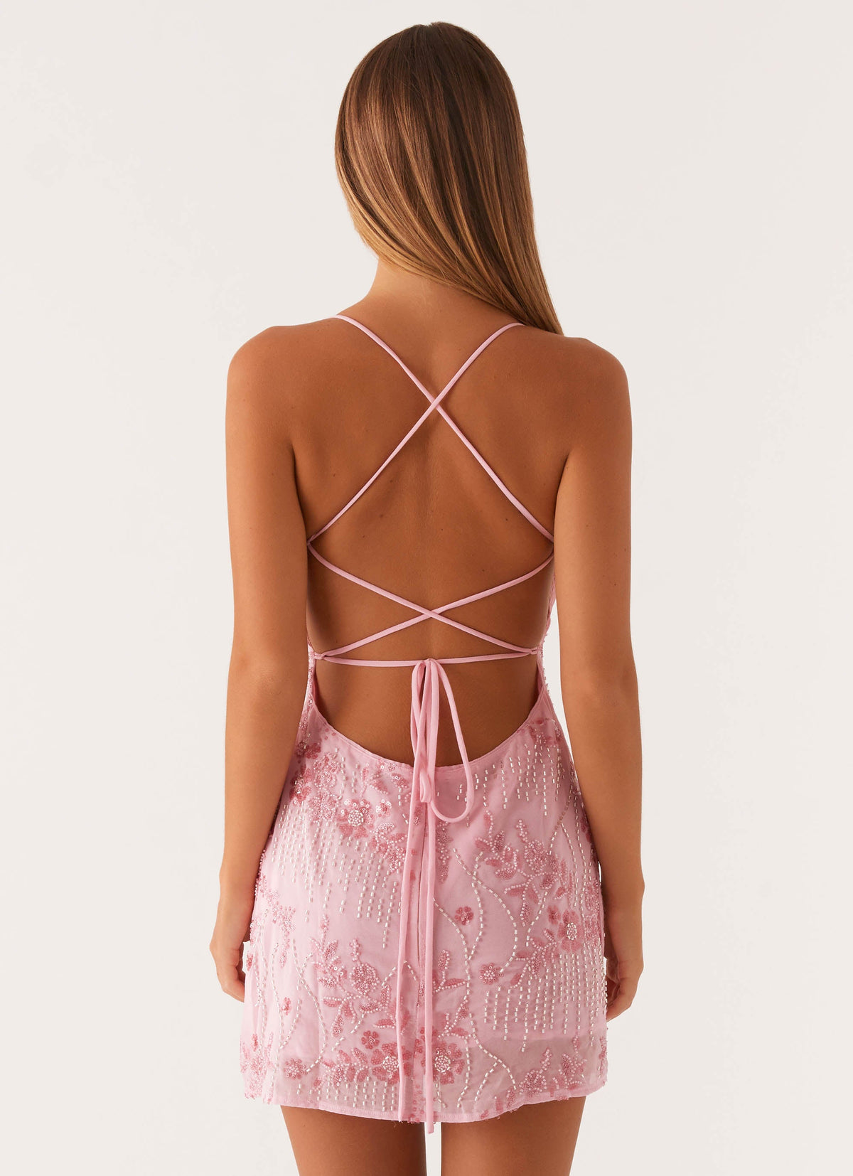 Vietta Sequin Cami Micro Mini Dress - Pink - Seldom Seen Styles