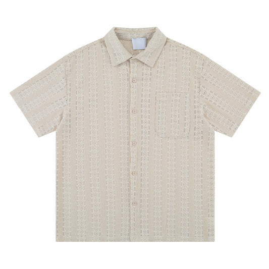 Vintage Embroidered Hollow Out Cuban Shirt - Seldom Seen Styles
