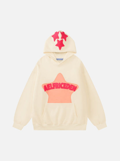 Sweat à capuche brodé vintage Eden Star V303