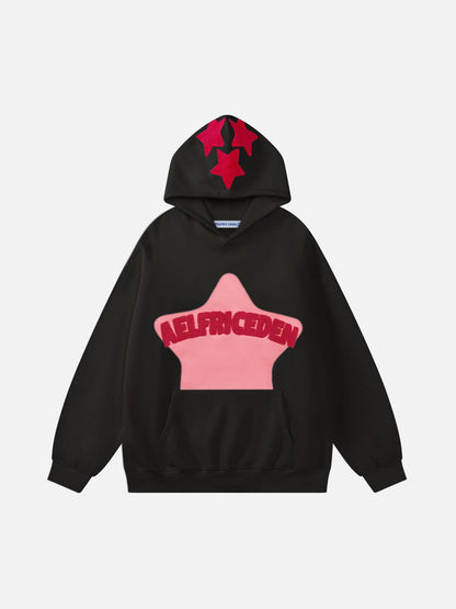 Sweat à capuche brodé vintage Eden Star V303